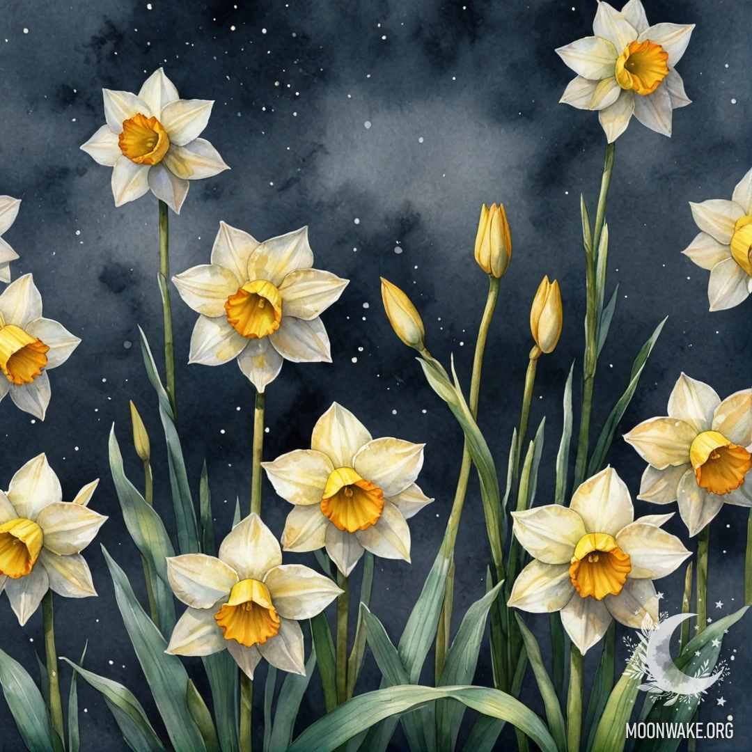 Прекрасная ромашка, окружённая льдом в ночное время.