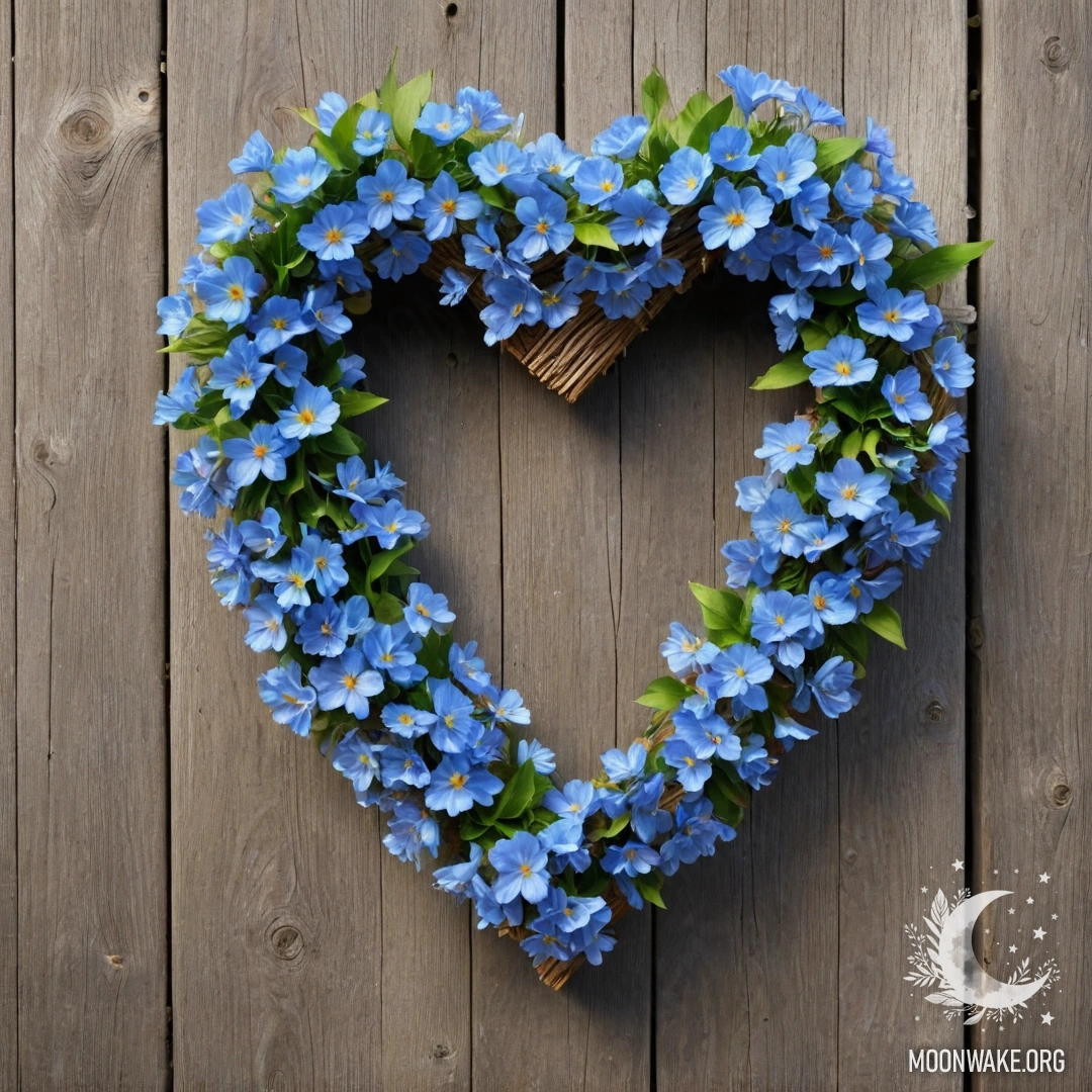 Старая синяя книга на деревянном подоконнике с синей металлической кружкой, содержащей цветы.