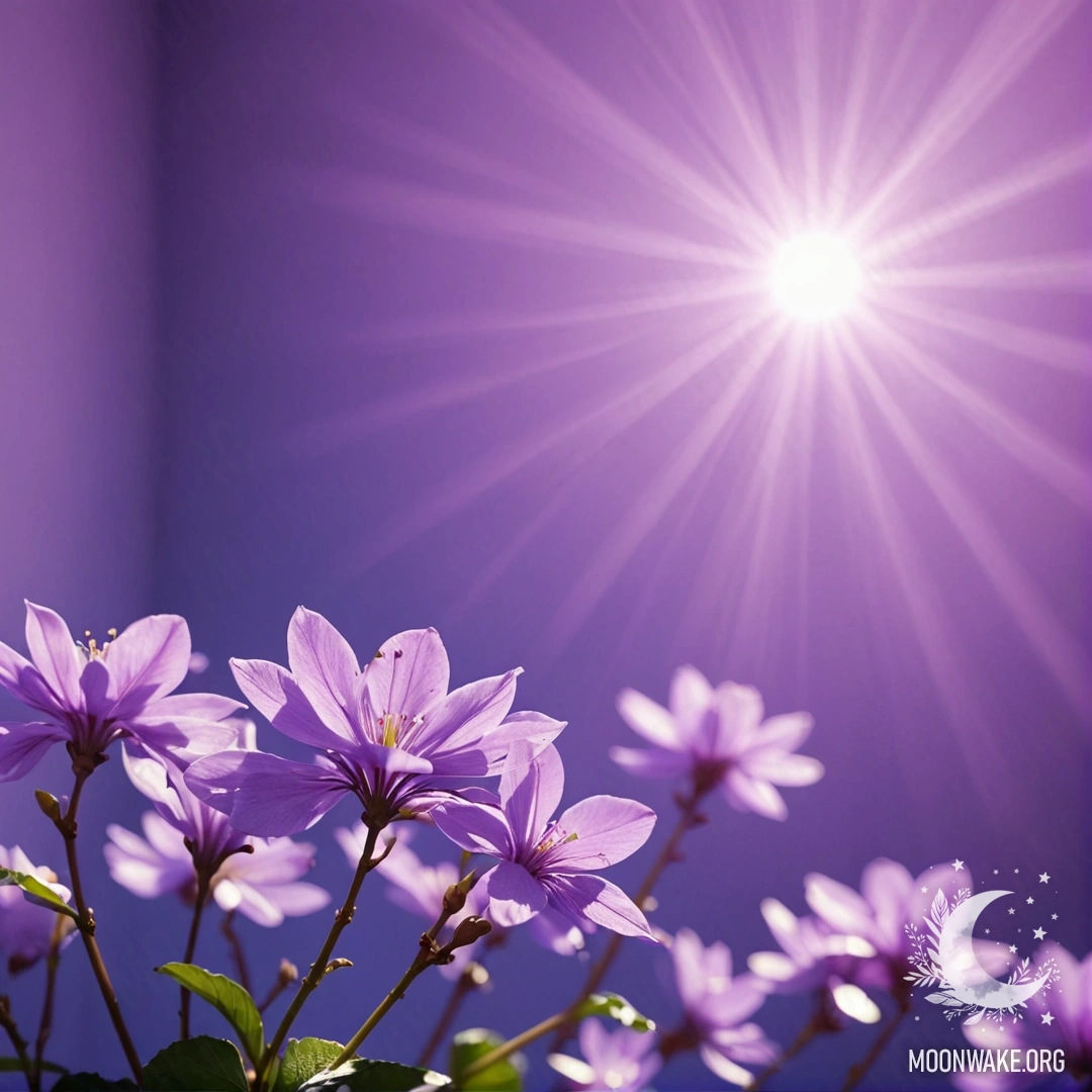 Спокойная нарцисс, окруженная туманом на фоне заката, изображенная в мягких цветах.