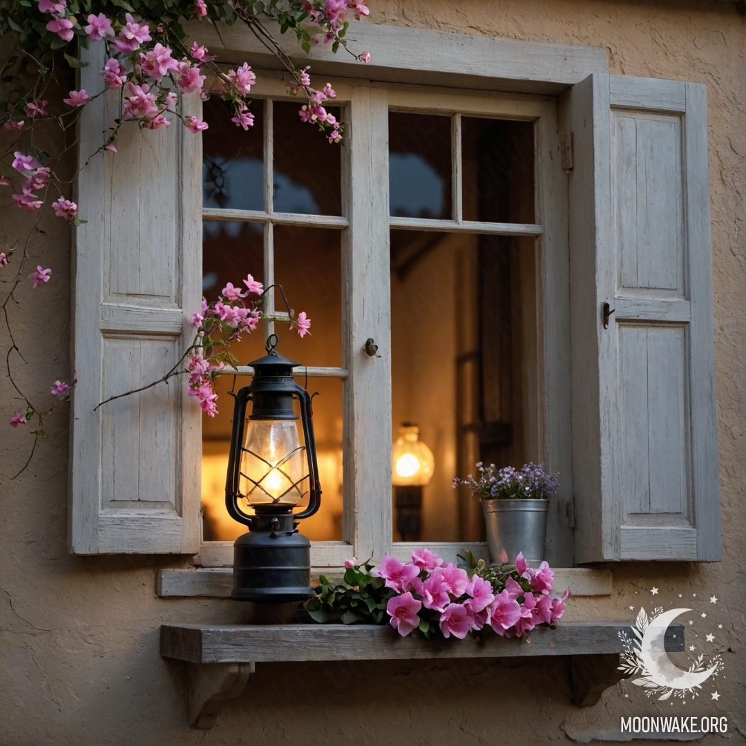 Деревянный стол с цветами в банке на фоне с размытием