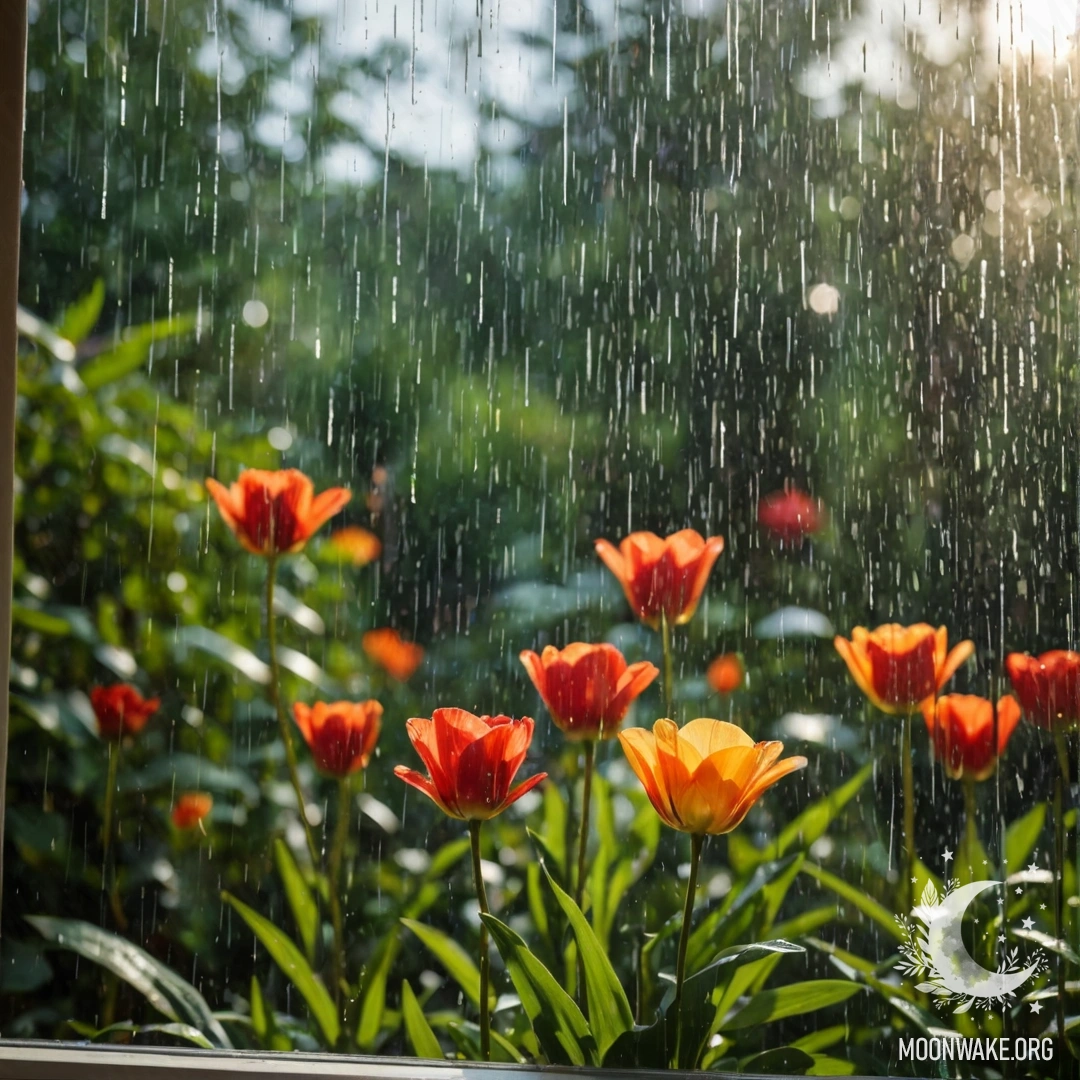 Старый деревянный стол, на котором стоит банка с цветами и фон с рассеянным светом гирлянды.