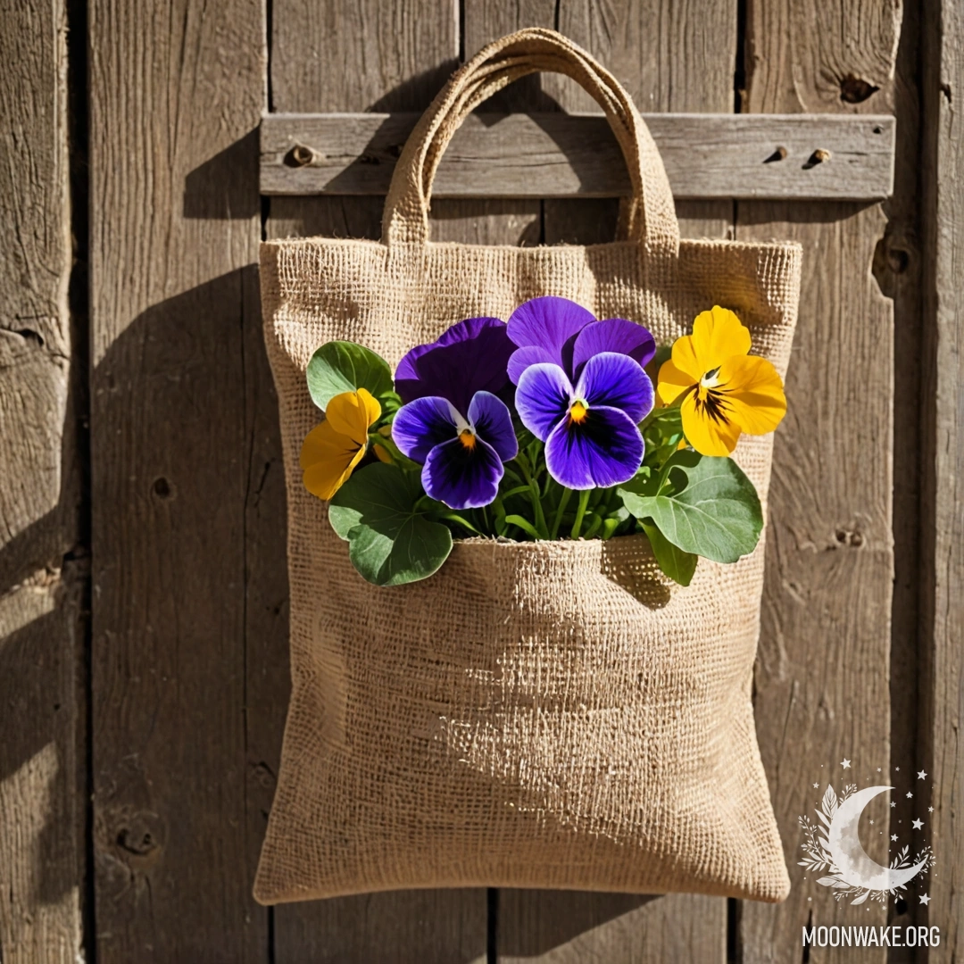 Маленький мешочек из брезента, висящий на потертой деревянной стене, наполненный пансионами и освещенный солнечными лучами.