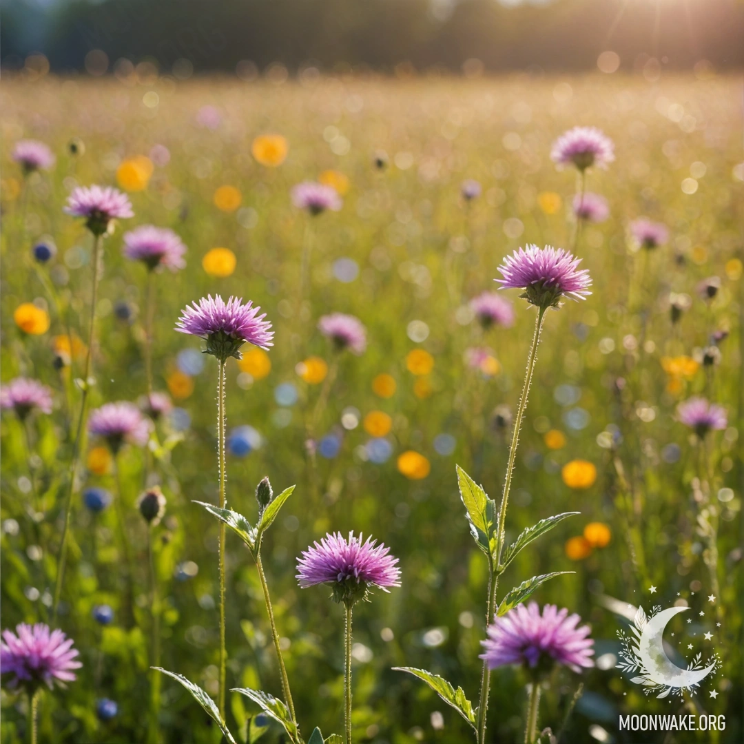 Ближний план ярких цветов на размытом фоне.