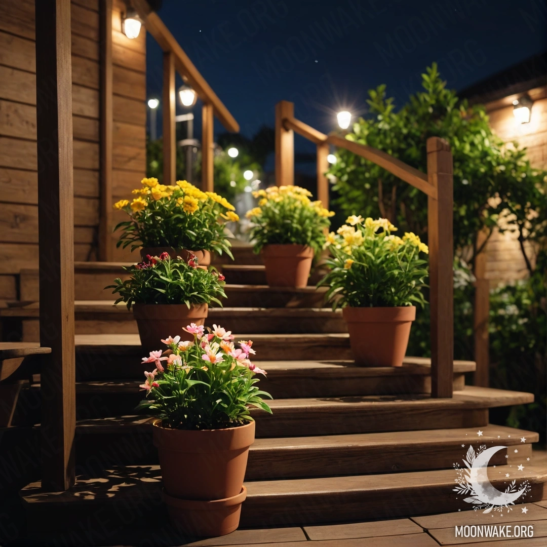 Деревянный стол с банкой красных цветов и кофейником с чашками на фоне величественных гор.