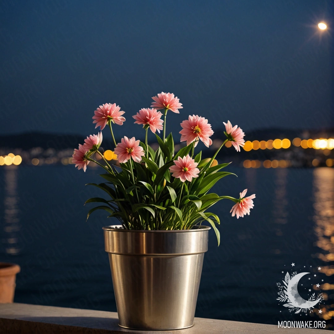 Нежная ветка, украшенная розовыми цветами, на ярком белом фоне стены с окнами и жалюзи итальянского дома, окруженная мягким боке.