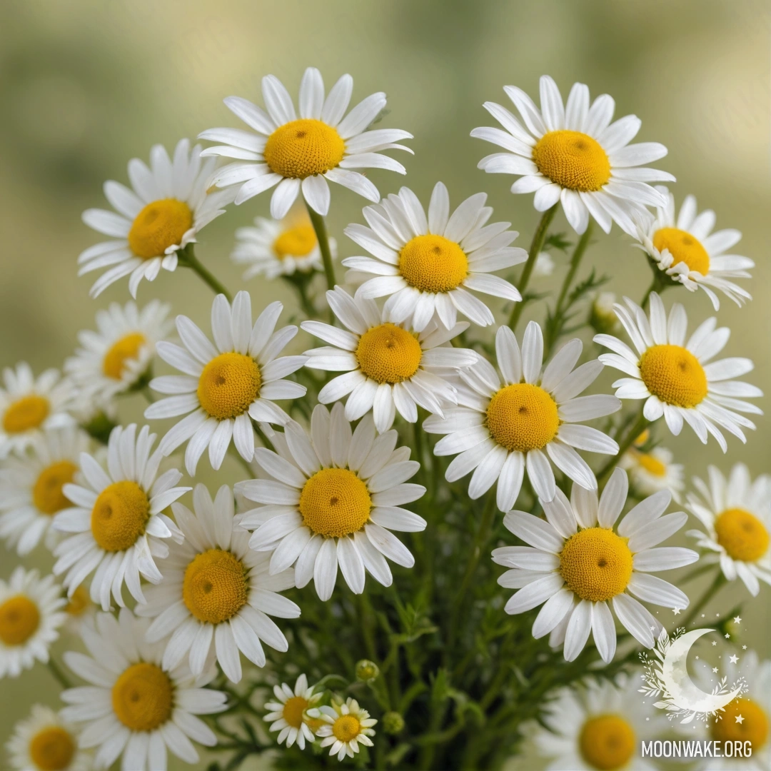 Букет нежных ромашек в мягких кремовых оттенках желтого.