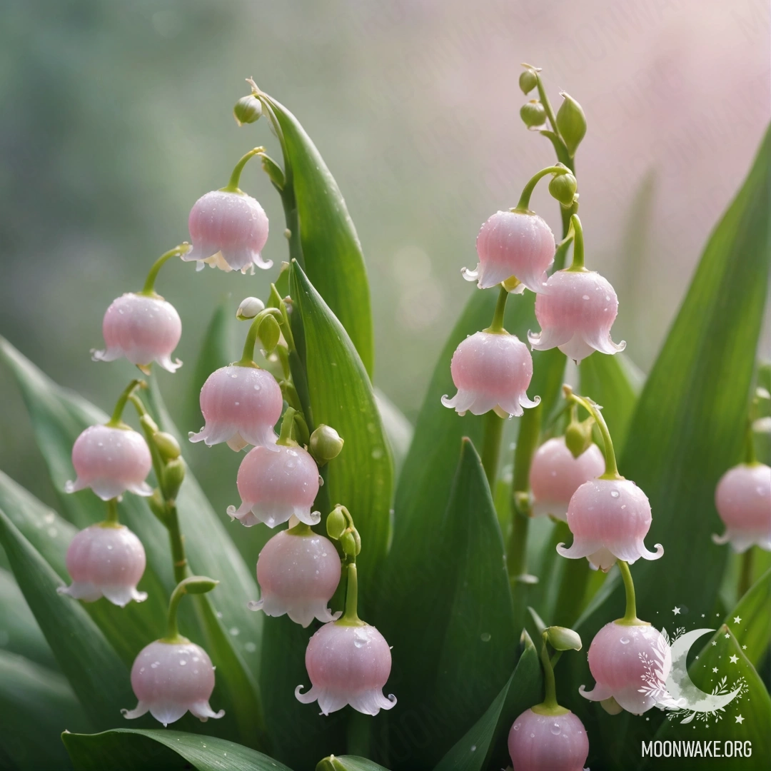 Красивое цифровое изображение розовой лилии в долине в тумане.