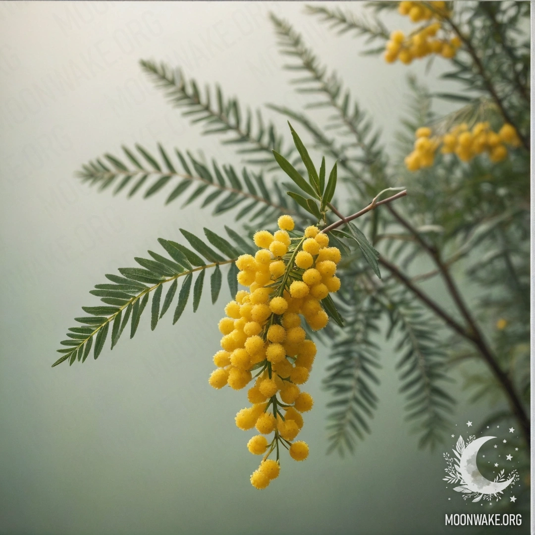 Букет зелёных цветов гибискуса, окутанный ночным туманом.