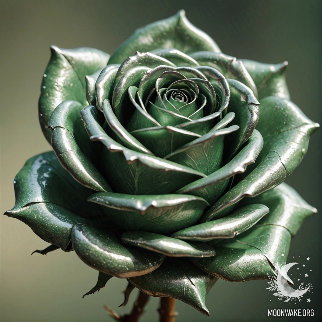 Визуально впечатляющее металлическое искусство, красиво отражающее свет.