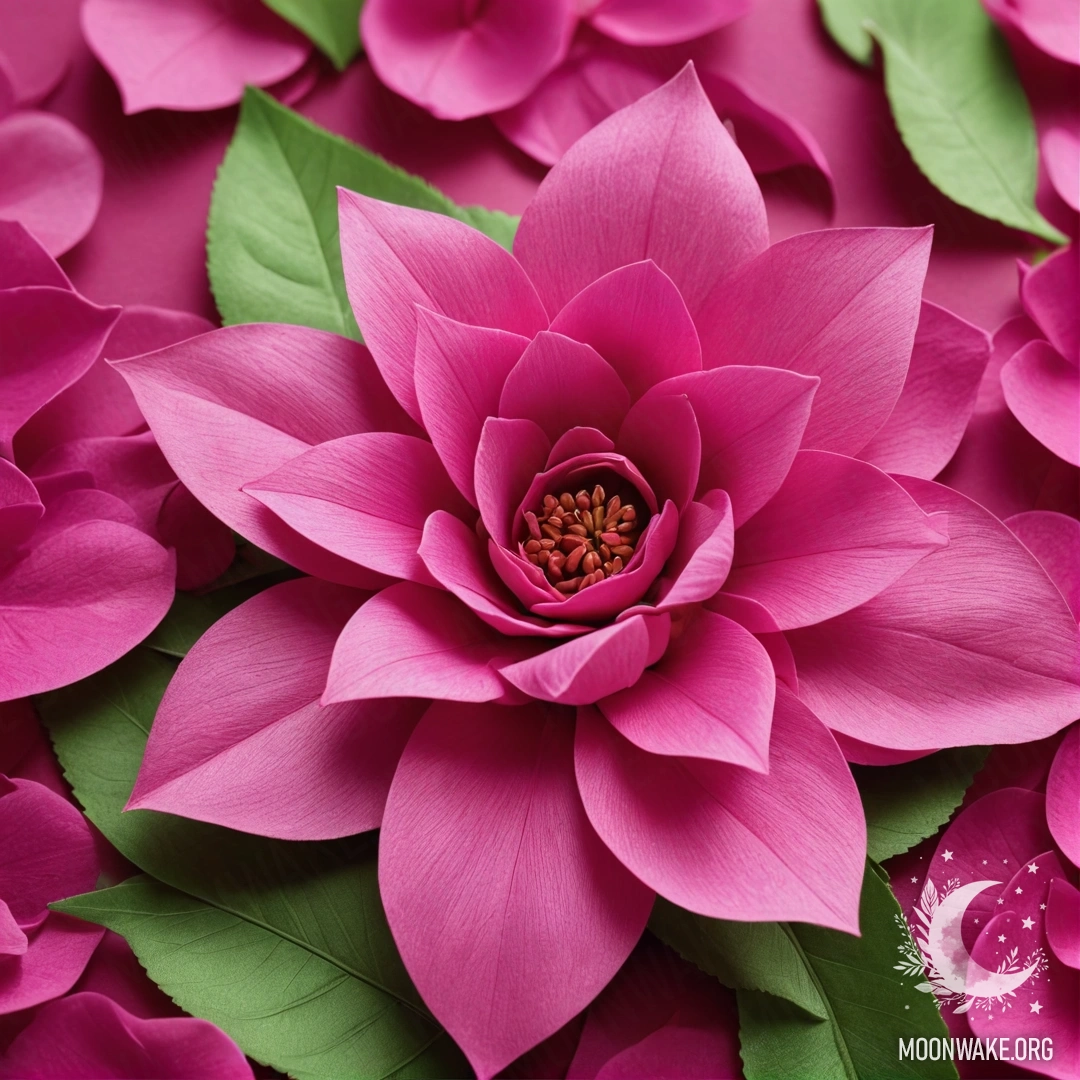 Прекрасный цветок, полностью сделанный из ткани, с мягкими лепестками, тканевым стеблем и изящными листьями.