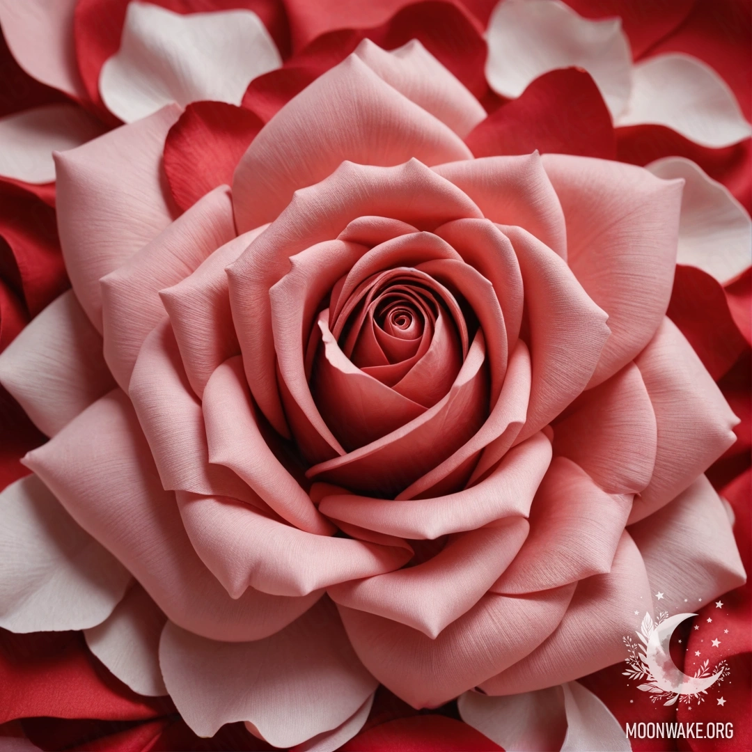 Удивительная роза, выполненная из ткани, с нежными лепестками.