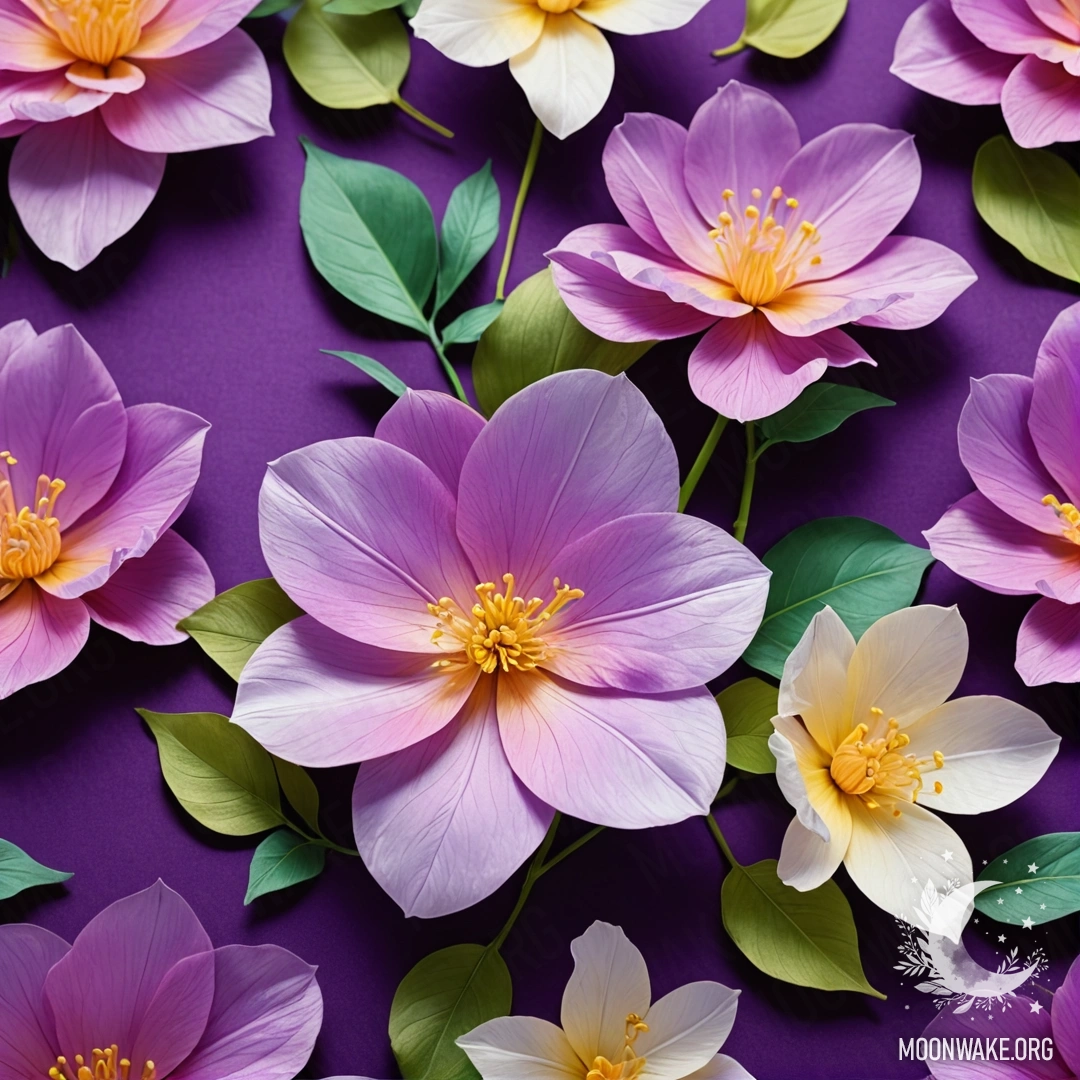 Красивый шелковый цветок с шелковыми лепестками, стеблем и листьями.