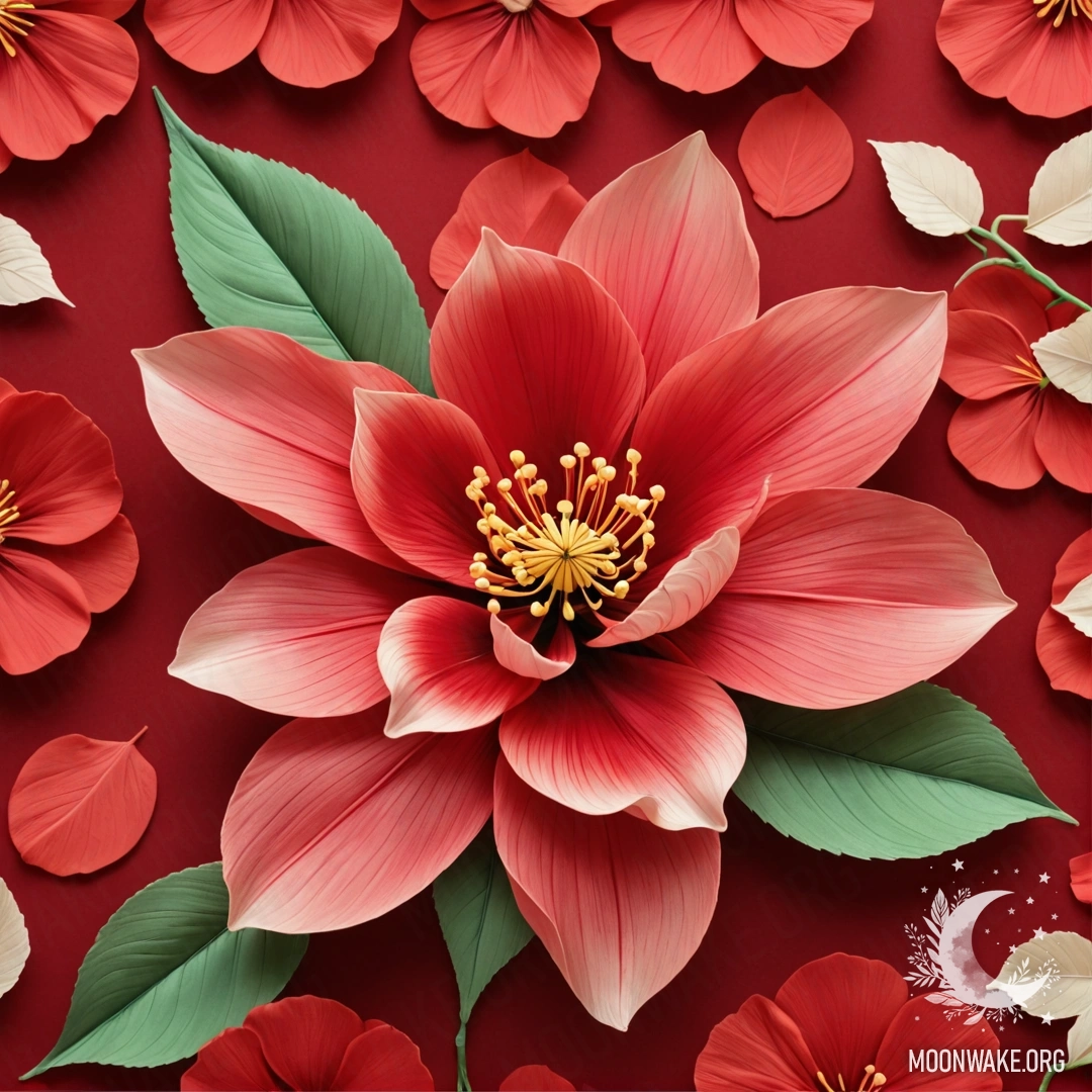 Красивый шелковый цветок с изысканными шелковыми лепестками, стеблем и листьями.