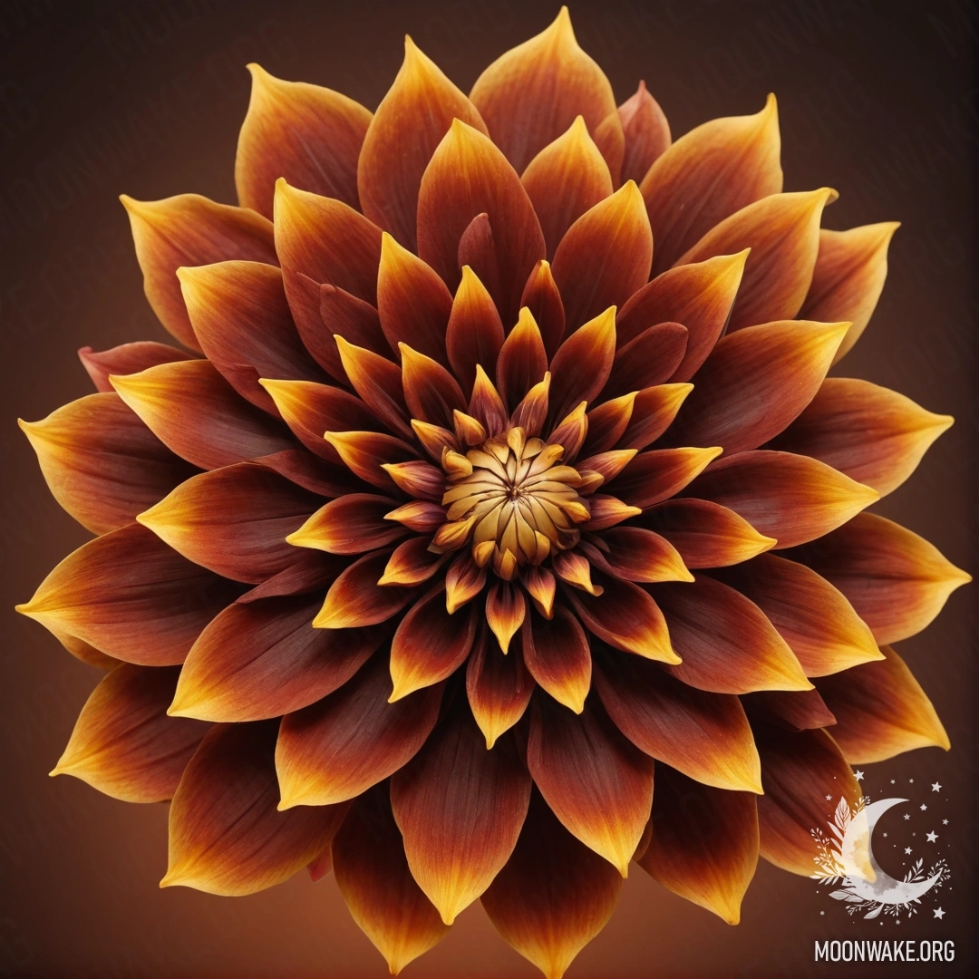 Сияющий пламенный цветок с яркими лепестками, напоминающими пламя.