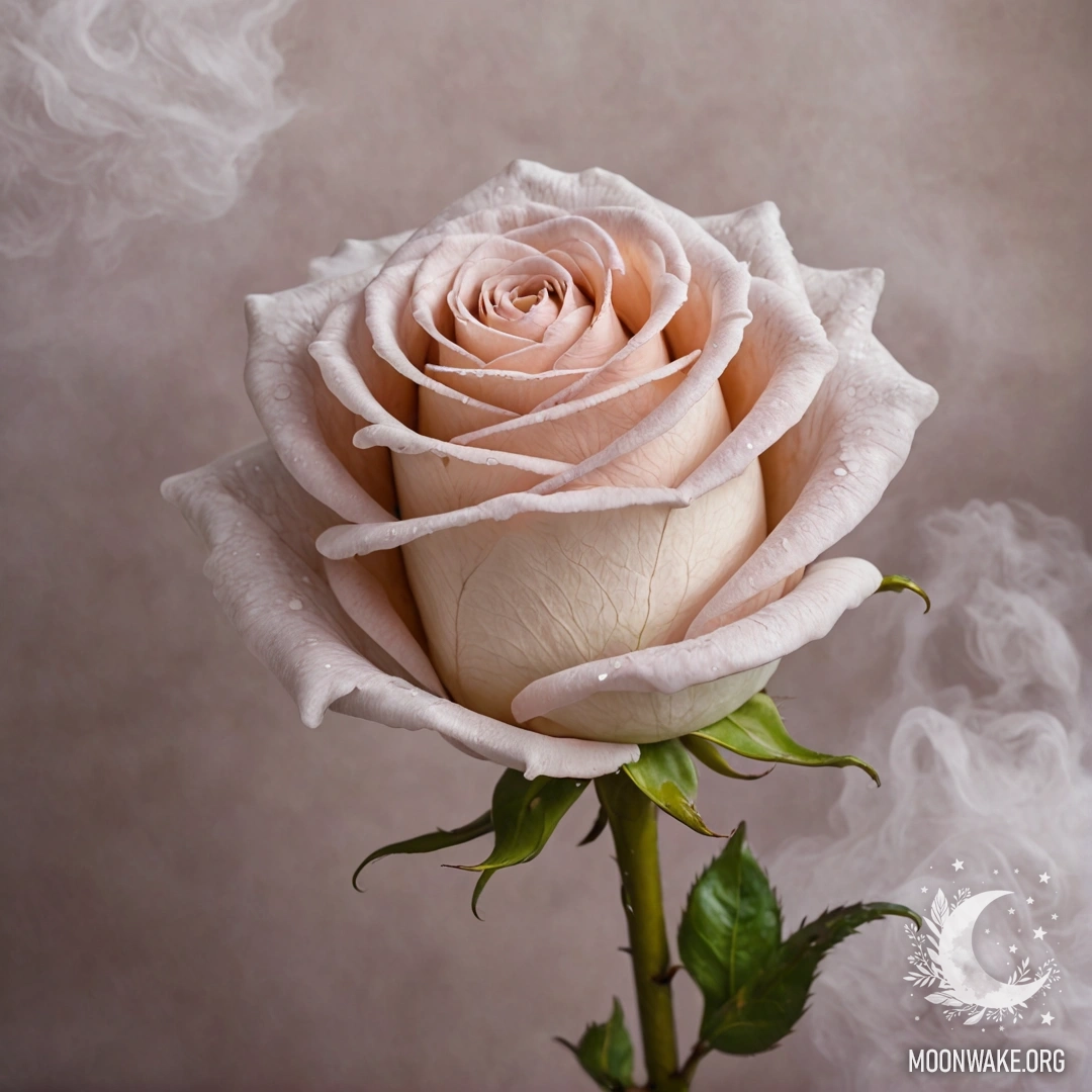 Нежная роза, сформированная из эфирного тумана, олицетворяющая красоту.