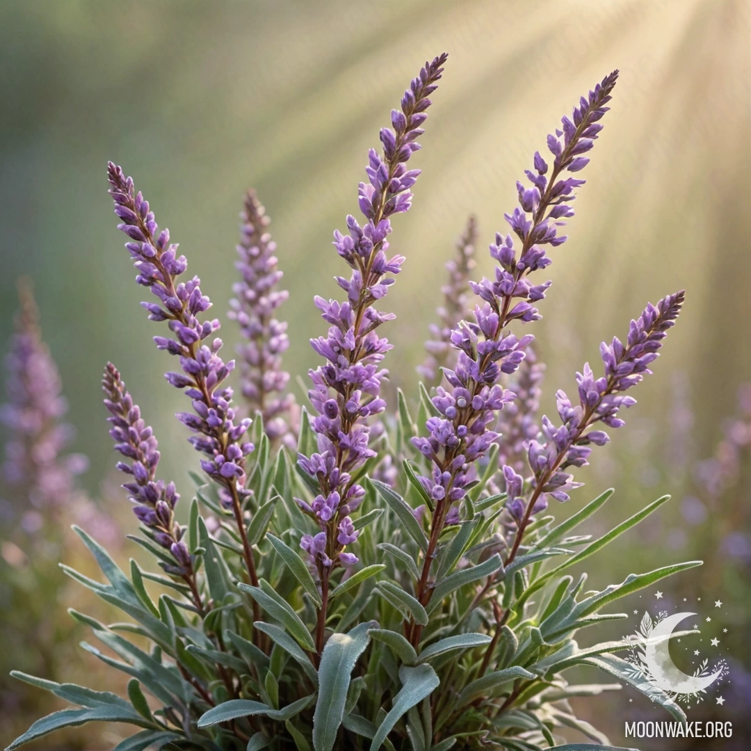 Ваза, наполненная красивыми незабудками, окруженными туманом.