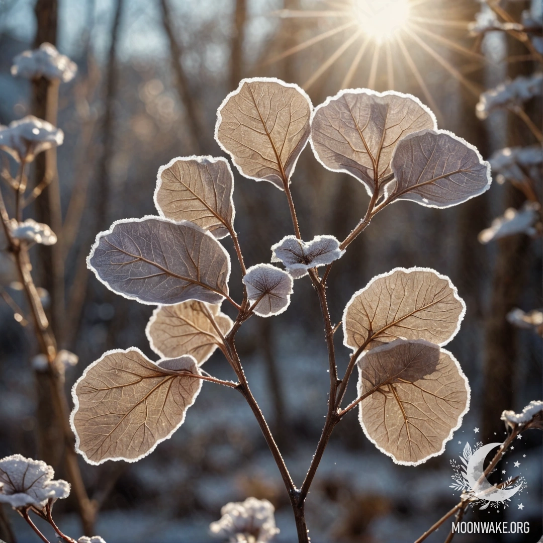 Фуксия Лобелия в вазе, окруженная туманом на фоне заката.