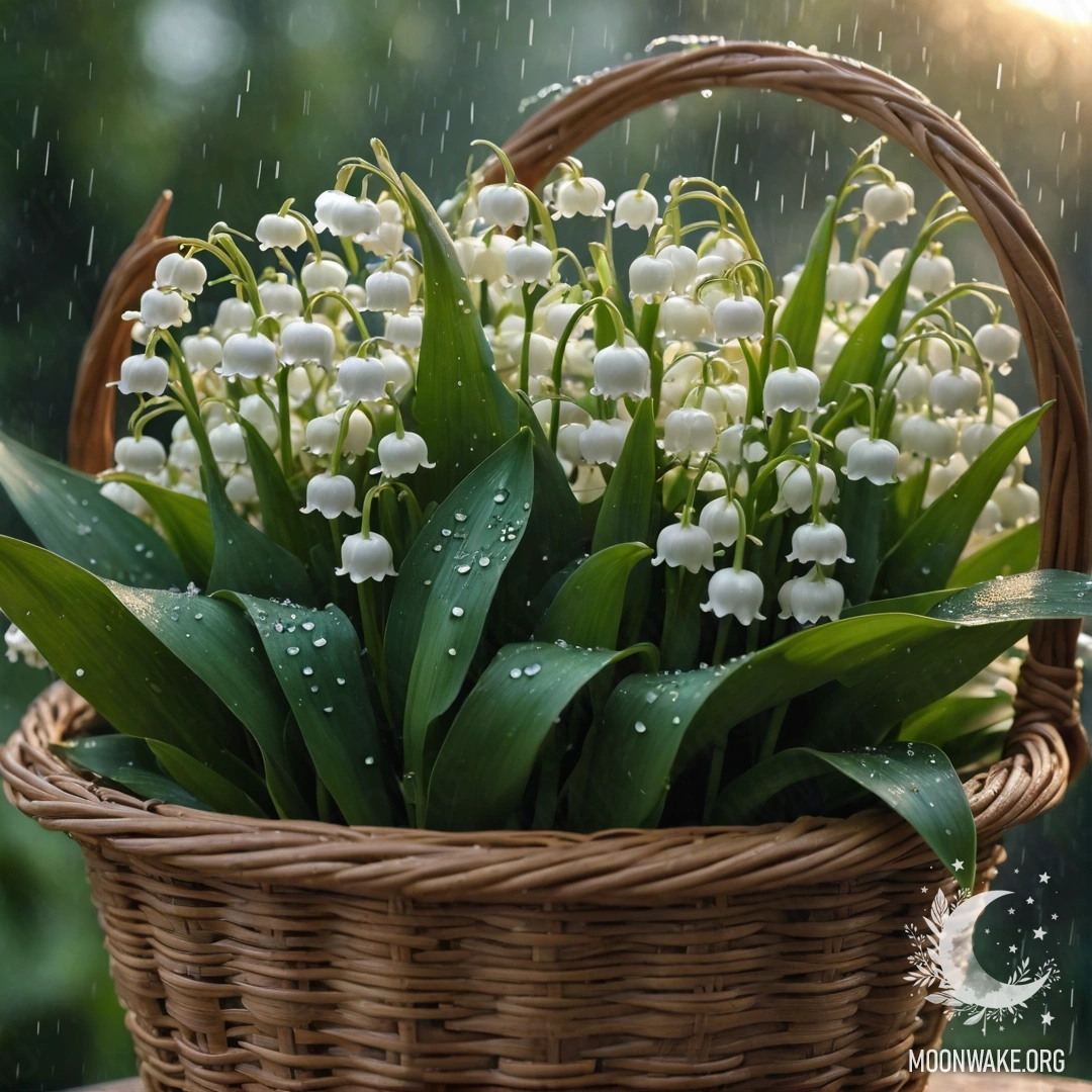 Букет красного вереска, утопающий в тумане и дожде.