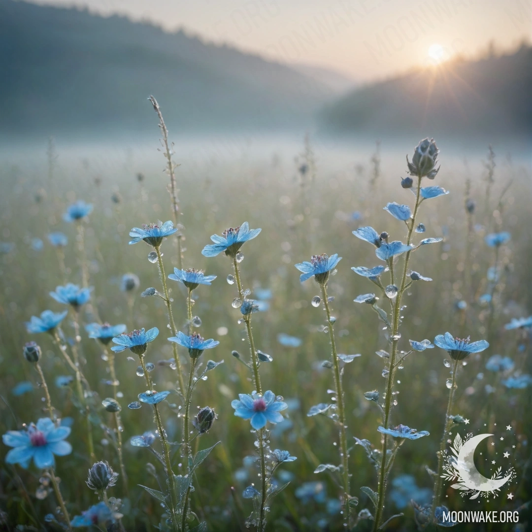 Красивая сцена с вереском, окутанным туманом, с солнечными лучами, пробивающимися сквозь облака.