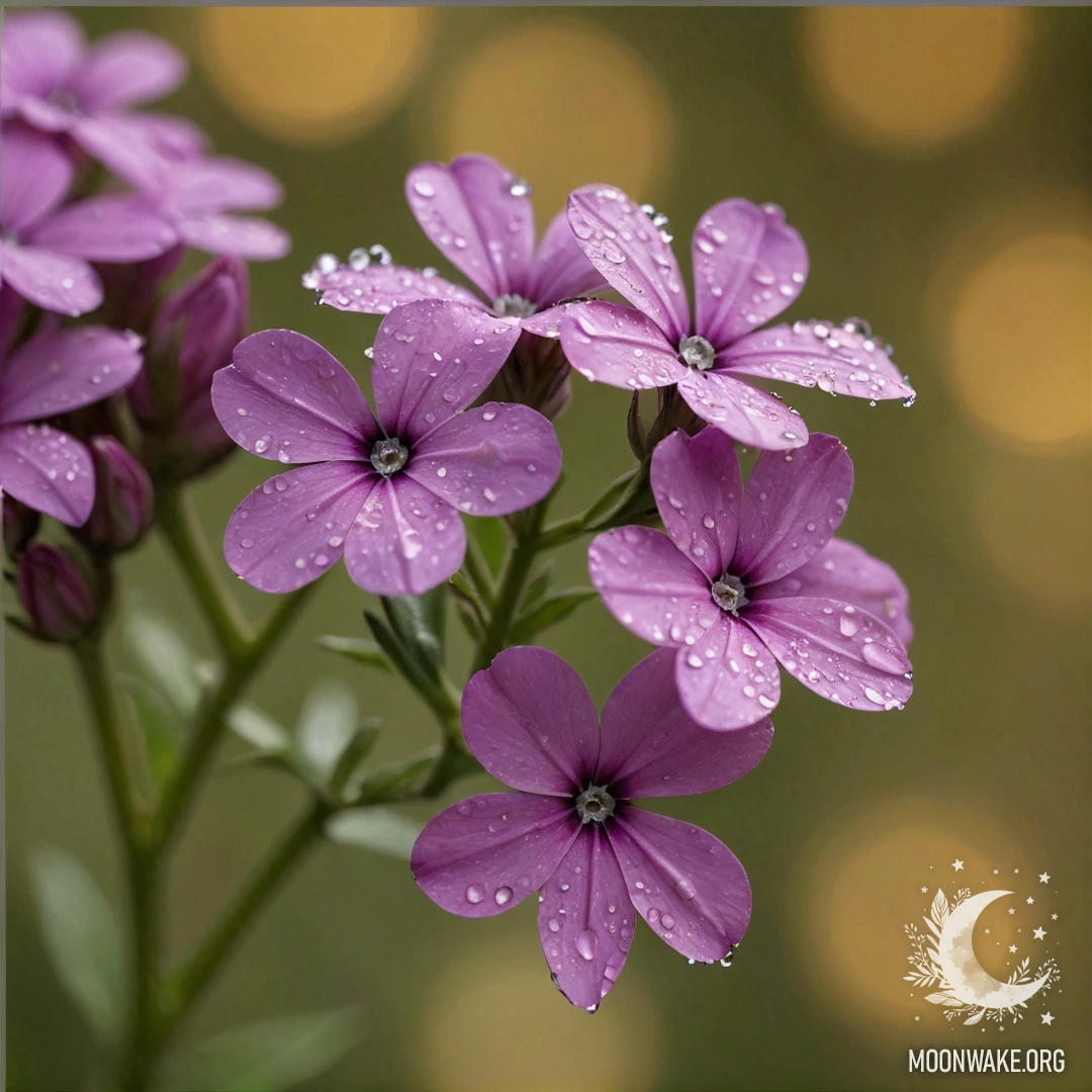 Ваза с мирными лилиями и каплями росы на закате.