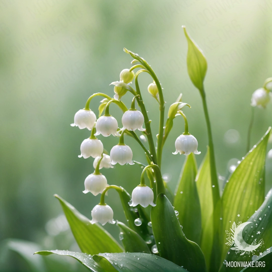 Нежная лилия в окружении тумана и солнечных лучей.