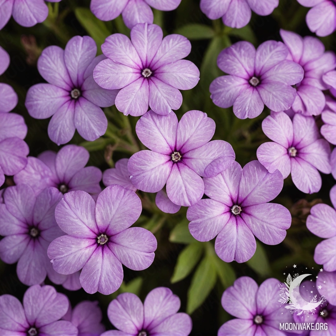 Акварельная картина с красивыми флоксовыми цветами лаймового цвета в ночном тумане.