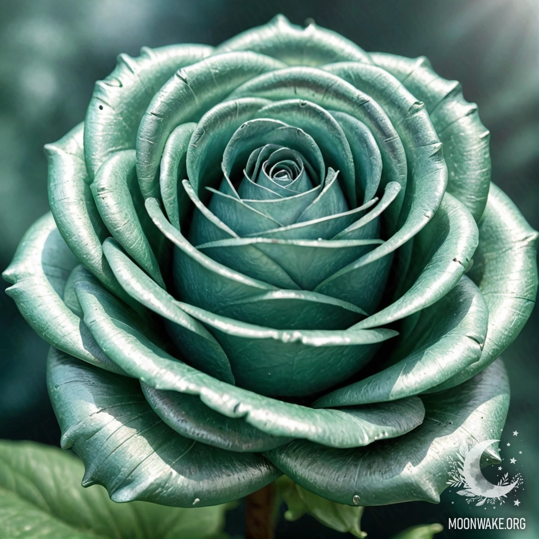 Красивая роза, выполненная из металла, с замысловатыми деталями.