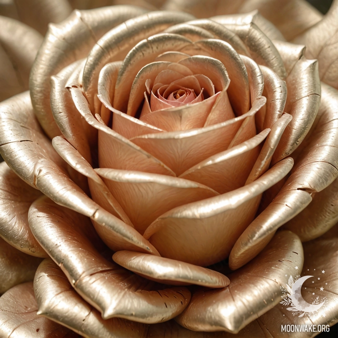 Роза, сделанная из металла, демонстрирующая сложные детали и художественность.