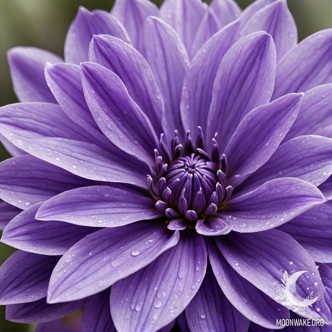 Нежный цветок, созданный из тумана, с лепестками из облаков.