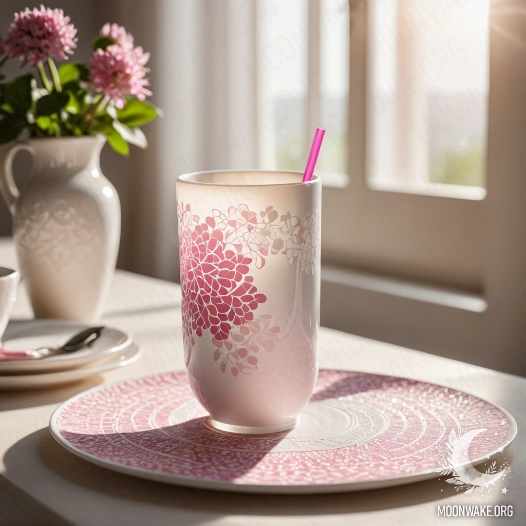 Потертая металлическая пастельная синяя ваза с белыми и розовыми цветами на фоне ветхой белой стены, залитой мягкими солнечными лучами.