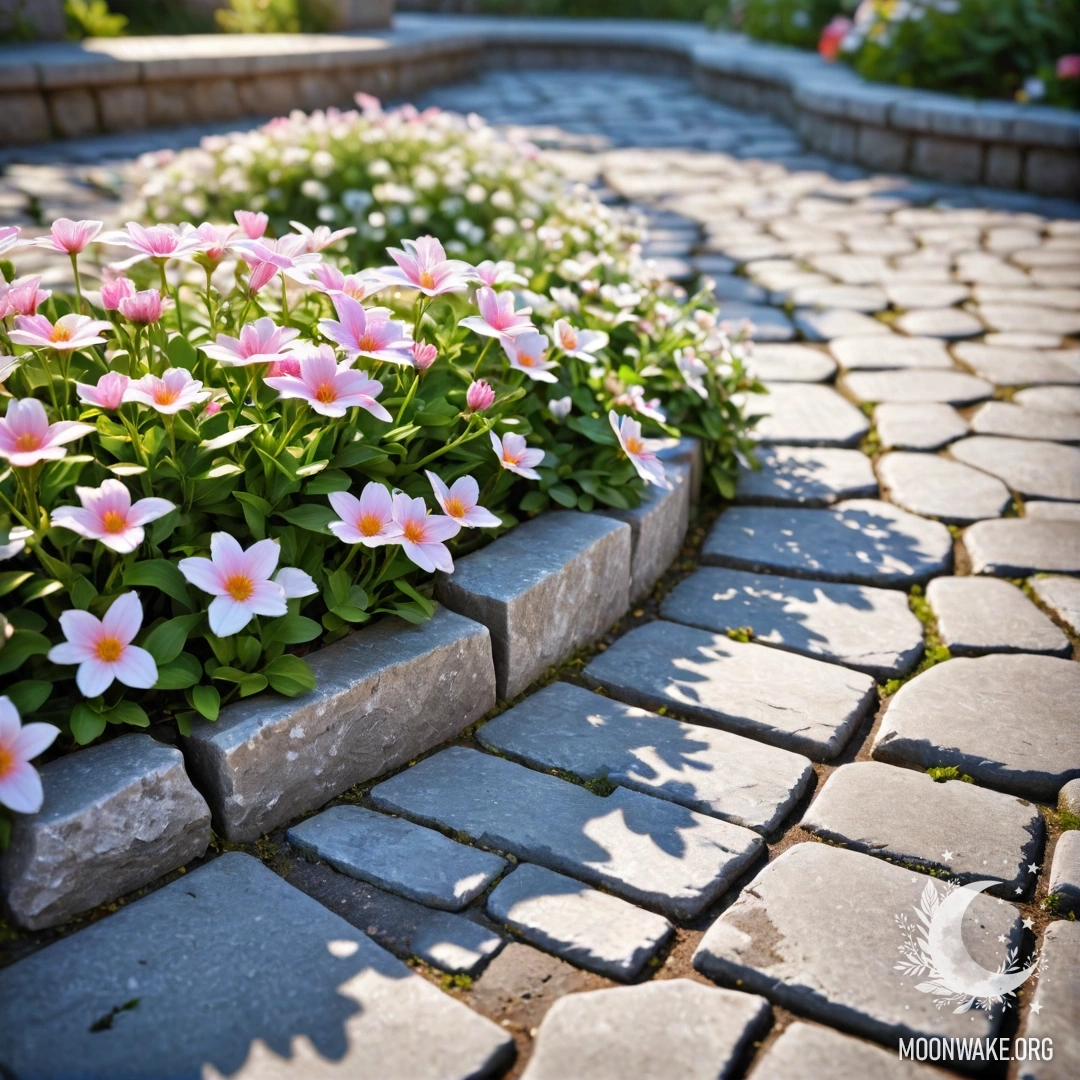 Корзина с маленькими белыми цветами на деревянном столе при мягком лунном свете.