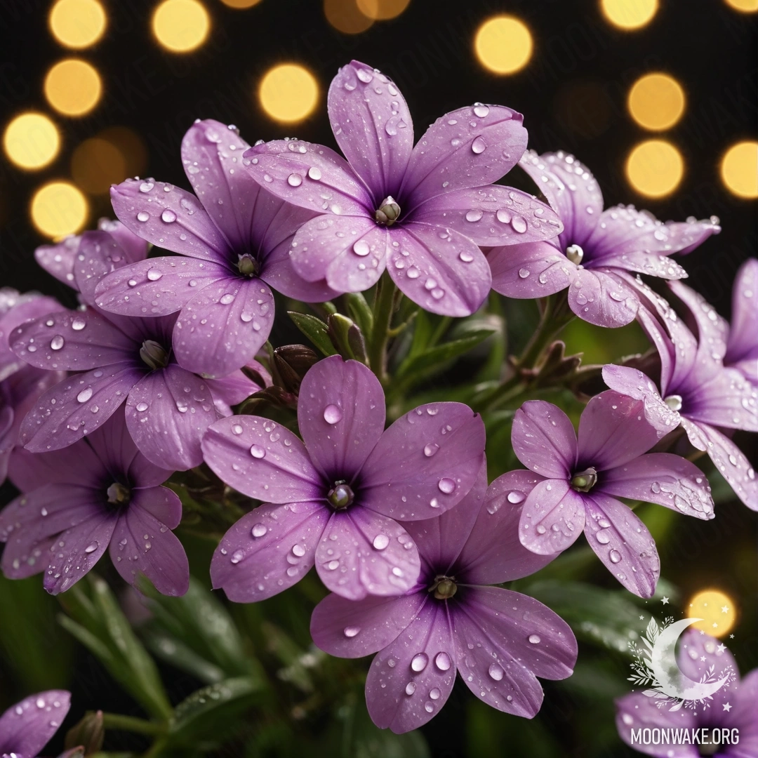 Спокойный букет голубой мимозы на ночном фоне.