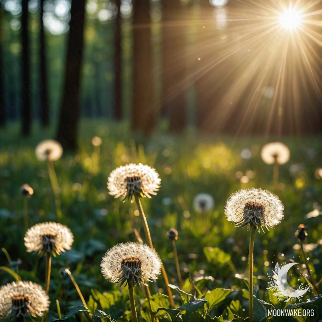 Крупный план льнянок на мирном поле с размытым лесом на заднем плане.