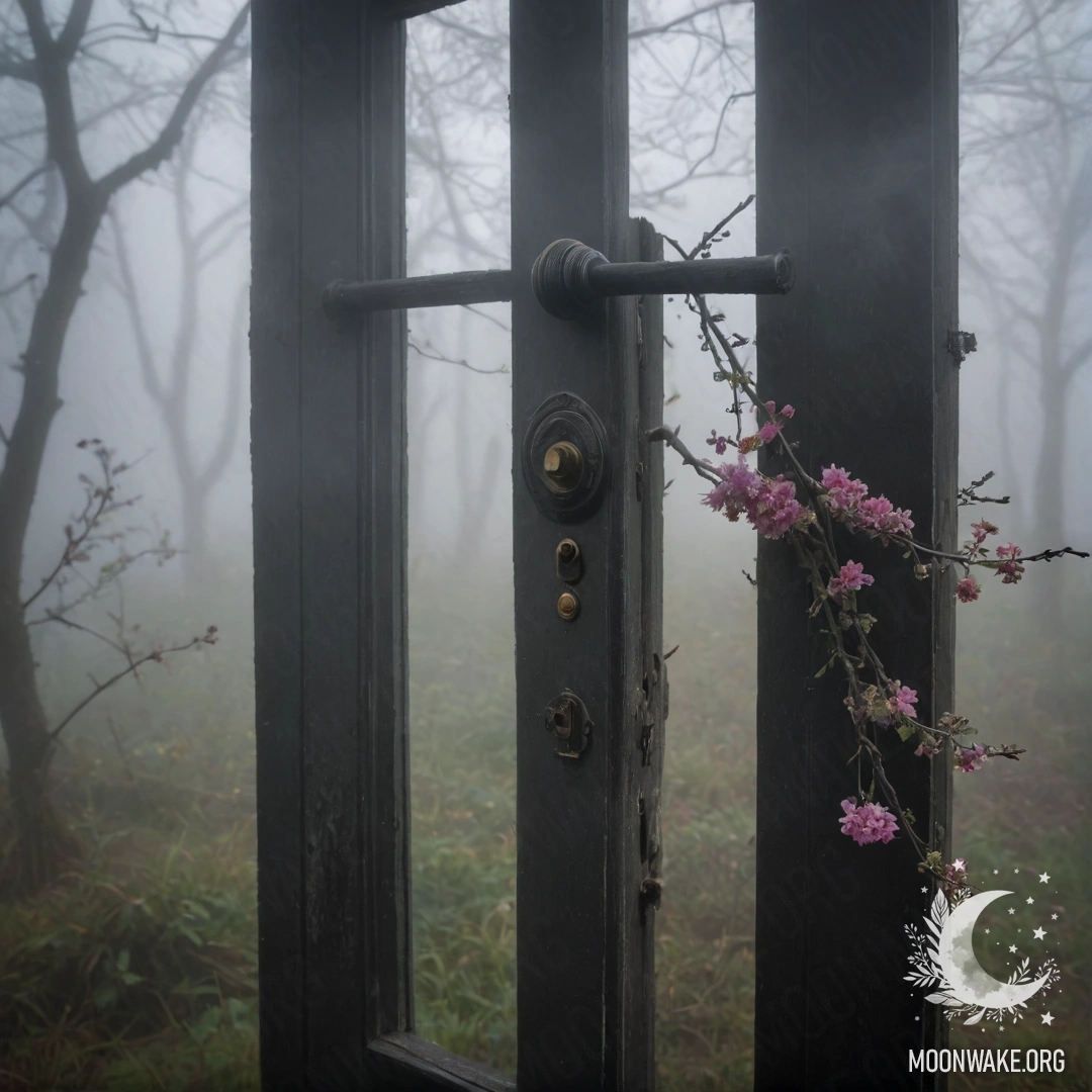 Букет цветов лежит на пледе на стуле на фоне обшарпанной стены, вокруг падает дождь.