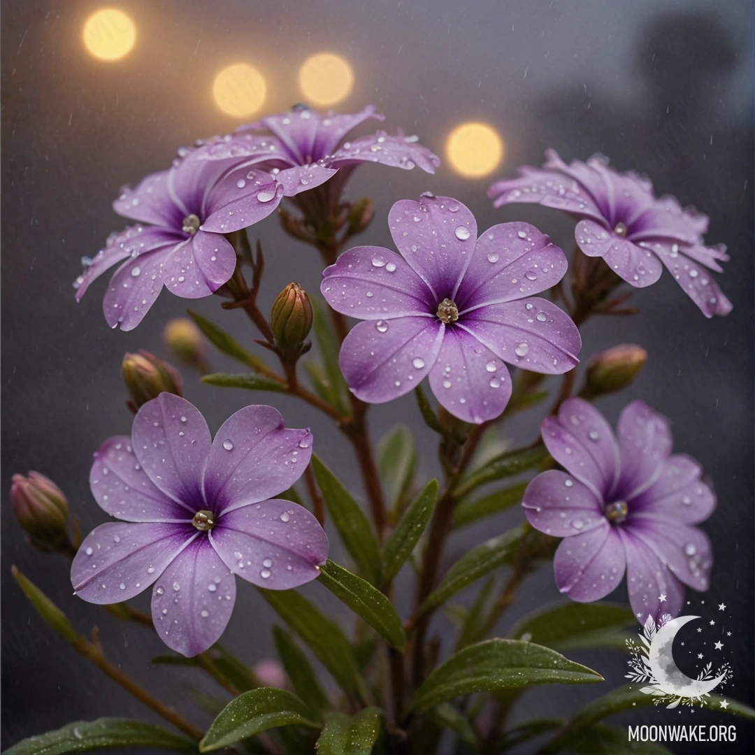 Яркий импрессионистский фон с цветами лобелии лаймового цвета.