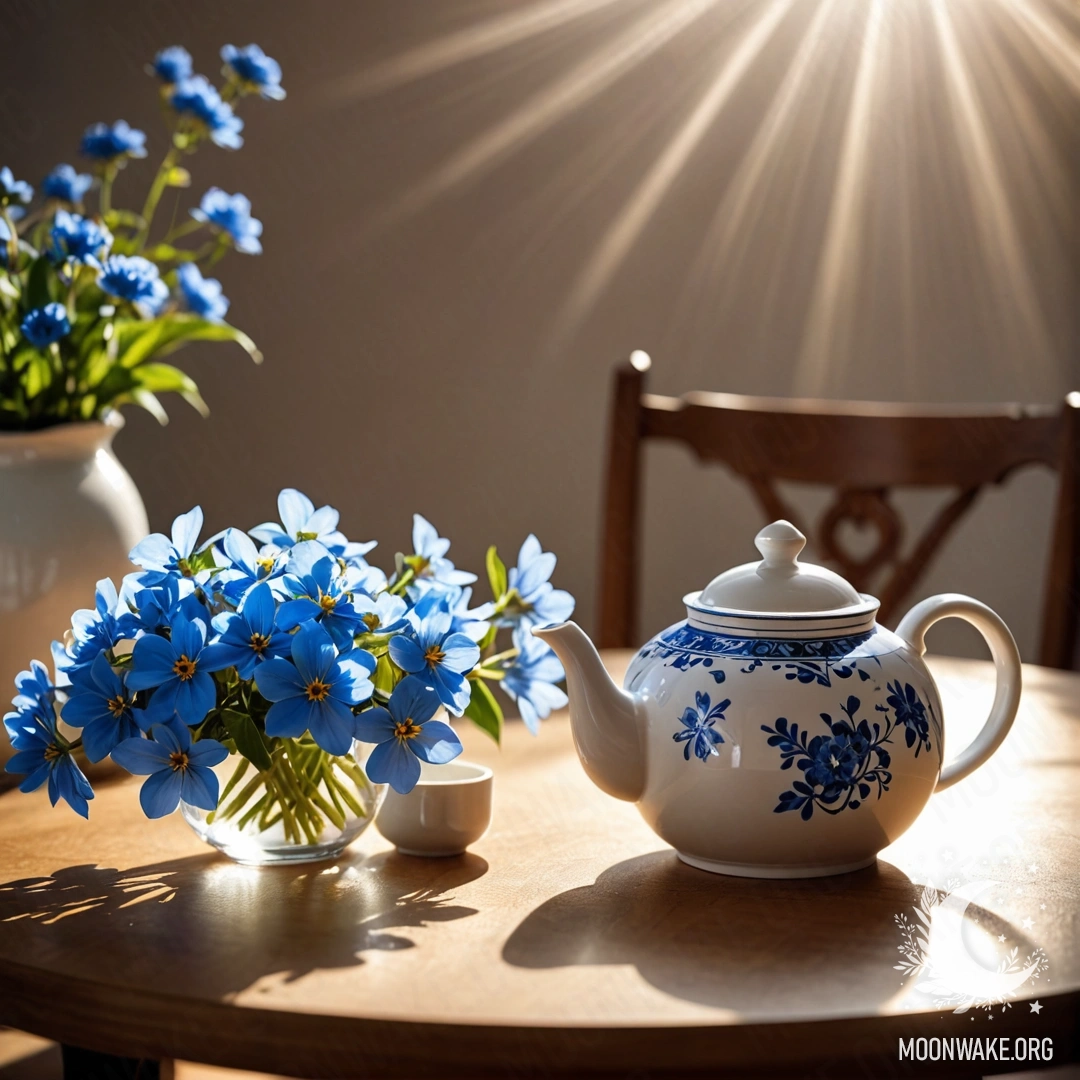 Мешочек из брезента, висящий на деревянной стене, наполненный фиалками на фоне заката.