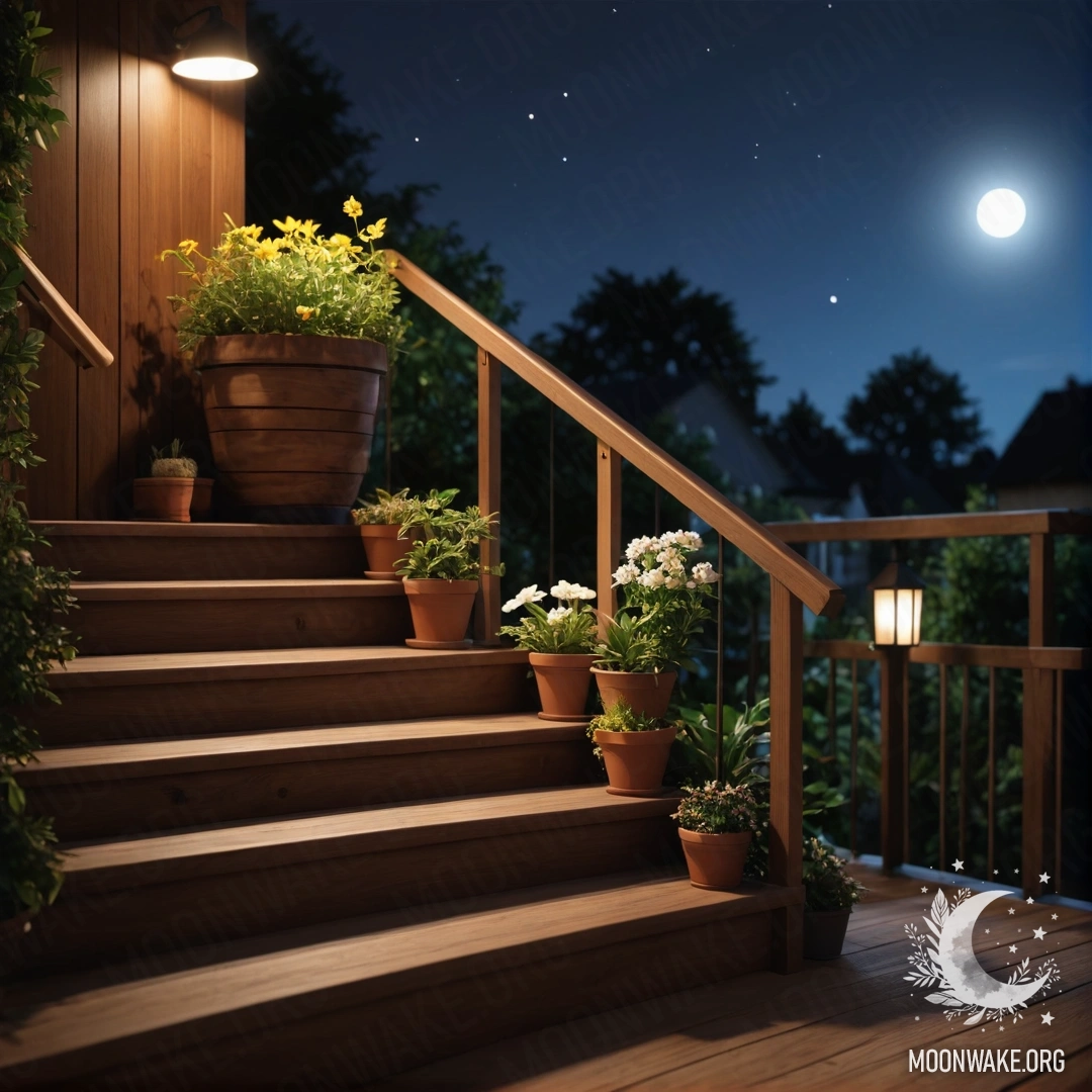 Деревянный стол с банкой красных цветов, кофейником и чашками на фоне гор при закате.