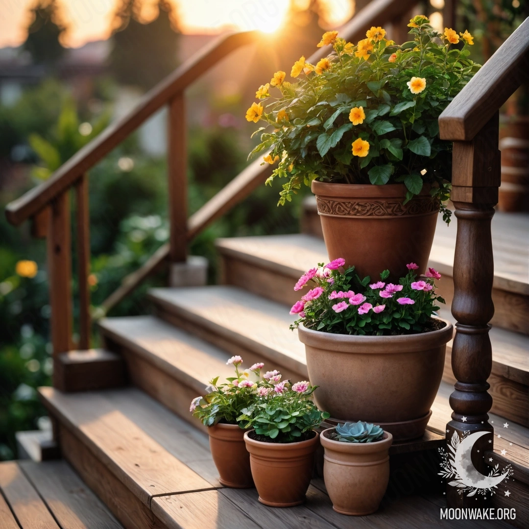 Деревянный стол с банкой красных цветов и кофейником на фоне гор под дождем.