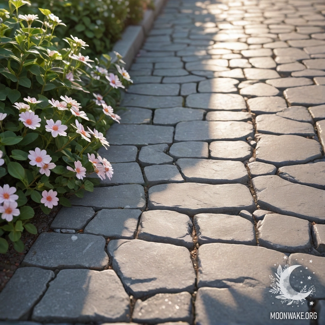 Старая голубая дверь с букетом маков, висящим на дверной ручке.