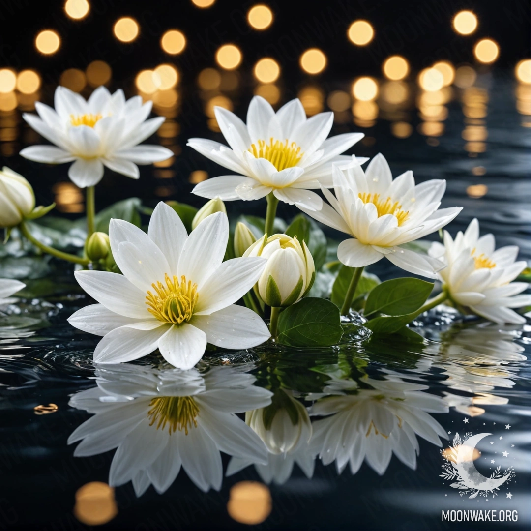 Небольшой металлический горшок в форме ведерка, наполненный нежными цветами, на фоне размытого моря, скрытого густым туманом.