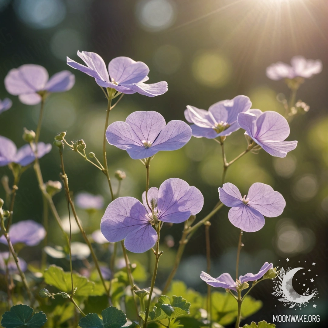 Нежный цветок гибискуса, покрытый морозом, освещённый солнечными лучами с стразами.
