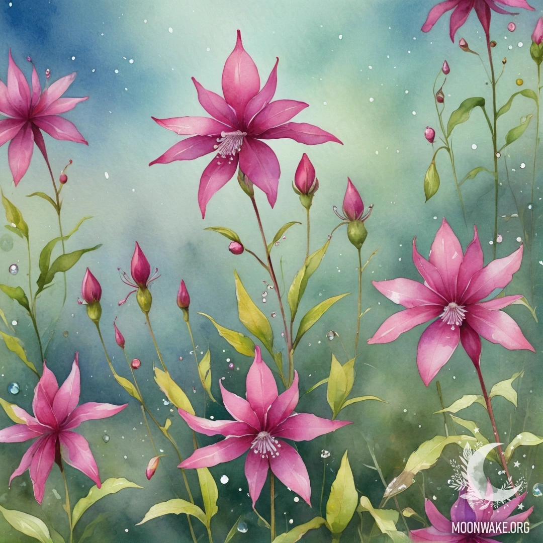 Корзина, наполненная нежными цветами нарцисса, украшенными каплями росы на закате.