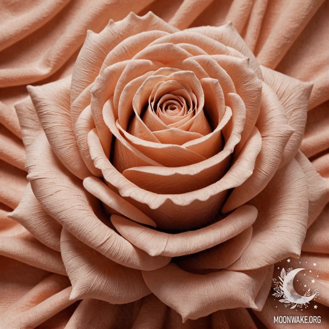 Нежная роза, выполненная из мягких текстильных материалов.